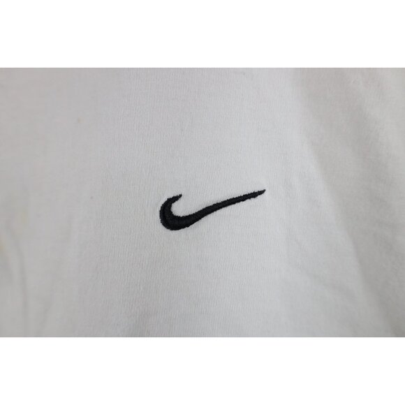 Vtg 90s Nike Mens Large Distressed Travis Scott Mini Swoosh T-Shirt White USA - Picture 4 of 14